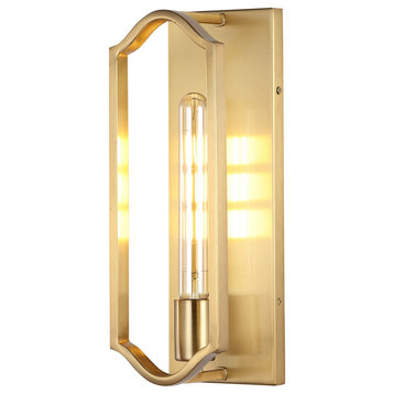 Chloe 4.75" 1-Light Modern Bohemian Iron LED Sconce, Gold