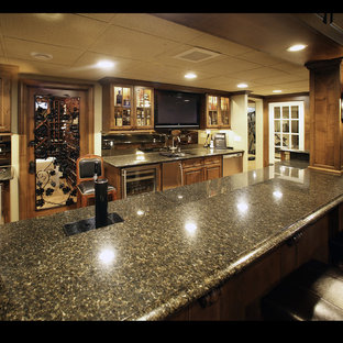 Elegant home theater photo in Milwaukee