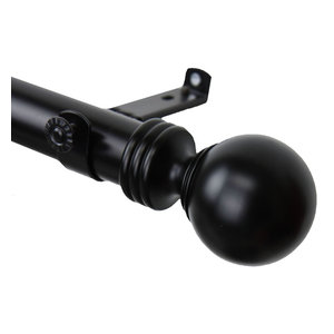 Rod Desyne Sphere 1 5 Non Telescoping Curtain Rod Black