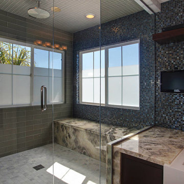 San Elijo Custom Glass Tile Bathroom