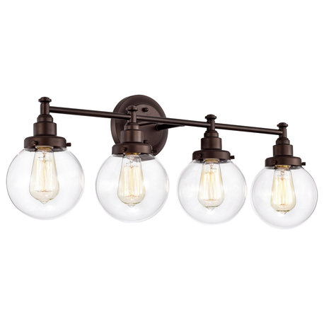 CHLOE Lighting MILO Transitional 4-Light Oil Rubbed Bronze Bath Fixture