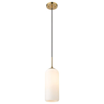 1 Light Pendant In Mid-Century Style-17 Inches Tall and 5.25 Inches Wide