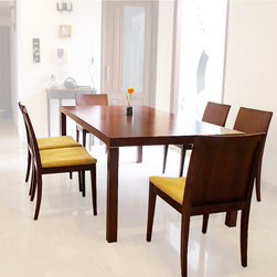 Metaphor | Rectangular Dining Table and Chairs with Distinctive Curved Back - Dining Sets