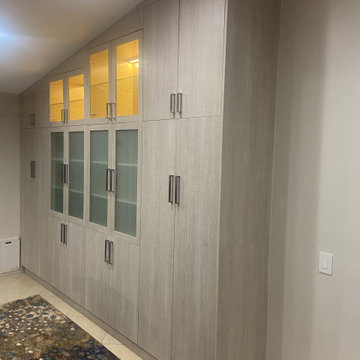Modern European Floor-to-Ceiling Display Cabinetry-Cathedral City