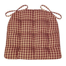 50 Most Por Seat Cushions For 2018 Houzz Barnett Home Decor Checkers Red Tan Dining Chair Pads Farmhouse Standard Seat
