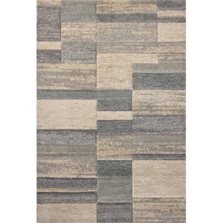 Loloi Silas Slate / Sand 18" x 18" Sample Rug