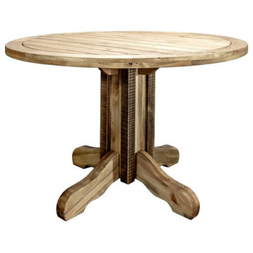 Montana Woodworks Homestead Transitional Wood Patio Table in Brown