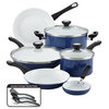 Farberware PURECOOK(tm) Ceramic Nonstick Cookware 12-Piece Cookware Set, Blue