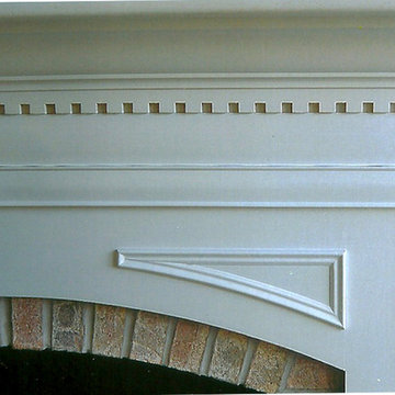 Faux marble fireplace (before)