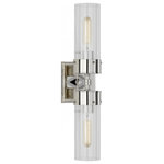 Visual Comfort - Marais Large Double Bath Wall Sconce, 2-Light, Polished Nickel, 19.75"H - This beautiful wall sconce will magnify your home with a perfect mix of fixture and function. This fixture adds a clean, refined look to your living space. Elegant lines, sleek and high-quality contemporary finishes.Visual Comfort has been the premier resource for signature designer lighting. For over 30 years, Visual Comfort has produced lighting with some of the most influential names in design using natural materials of exceptional quality and distinctive, hand-applied, living finishes.