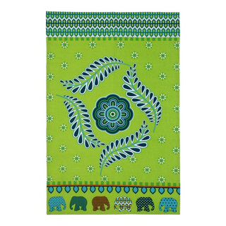 DII Antique Green Buffalo Check Dishtowel (Set of 3)