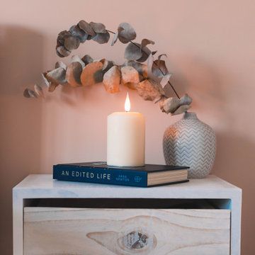 Bedside table styling