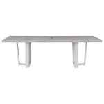 Universal Furniture - Universal Furniture Coastal Living Outdoor South Beach Dining Table - A large cast concrete top is accentuated by a sleek metal base in the South Beach Dining Table, a breezy statement piece with a modern silhouette.