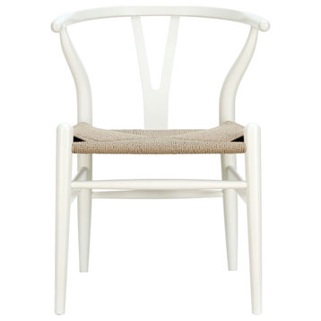 Amish Dining Wood Armchair, White