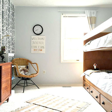 Birch Forest Stenciled Boys Bedroom