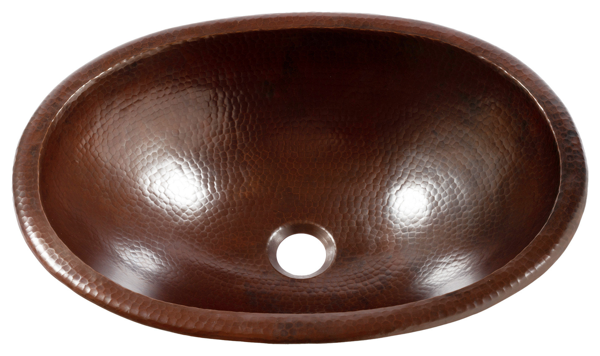 Schrodinger Copper 19" Oval Dual Flex Bath Sink with Ashfield Faucet Kit