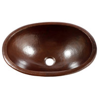 Schrodinger Copper 19" Oval Dual Flex Bath Sink with Ashfield Faucet Kit