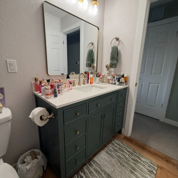 outdated bathroom updated