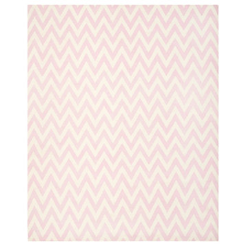 Safavieh Dhurries Collection DHU557 Rug, Pink/Ivory, 8'x10'