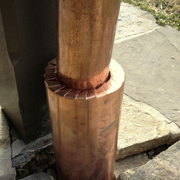 Copper Gutter System w/ underground drainage field - West Chester, PA