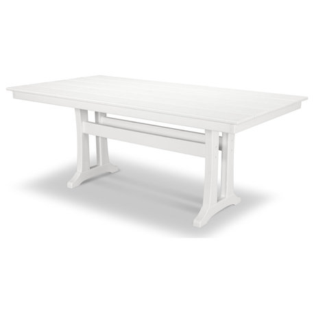 Polywood Farmhouse 37"x72" Dining Table, White