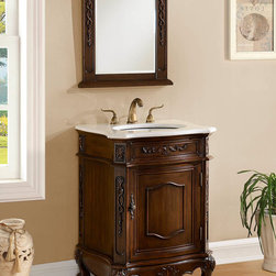 Adelina 24 inch Antique Bathroom Vanity Cabinet - Bathroom Vanities And Sink Consoles