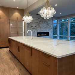 A Luxurious Open-Concept Kitchen - Kitchen Island Lighting