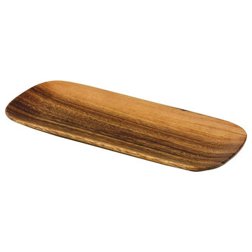 Acacia Wood Oval Serving Tray, 12"x5"x.75"