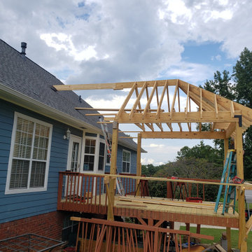 Screened and covered deck addition