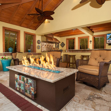Complete Outdoor Living Mediterranean Pool & Spa, Design & Build -Tampa, Florida