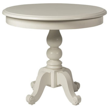 Liberty Furniture Summer House Round Pedestal Dining Table in White