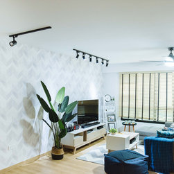 Residential Project | Herringbone Wallpaper - Wallpaper