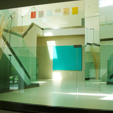 Glass Railing-Glass in channel