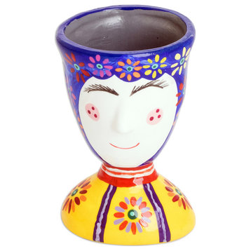 Novica Handmade Flourishing Joy Ceramic Flower Pot, Small