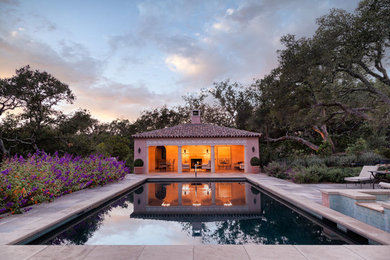 Inspiration for a mediterranean pool remodel in Santa Barbara