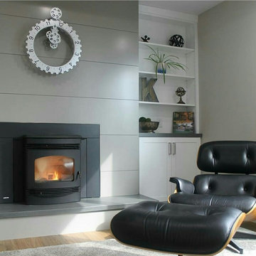 Classic Lounge Chair & Ottoman Black by Manhattan Home Design