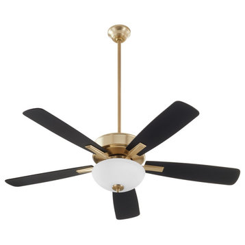 Ovation Traditional Ceiling Fan in Aged Brass