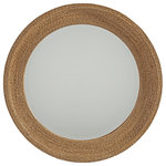 Barclay Butera - La Jolla Woven Round Mirror - The La Jolla mirror is 42-inches in diameter with a 1.25-inch beveled mirror. The exterior is crafted from woven Abaca rope over a wooden frame, adding both texture and dimension to the room, delivering a striking coastal look.