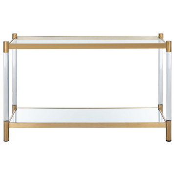 Safavieh Couture Shayla Acrylic Console Table Brass