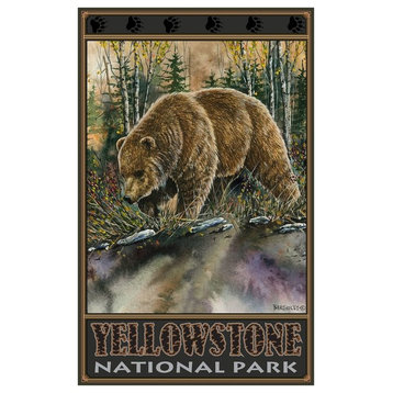 Dave Bartholet Yellowstone National Park Grizzly Bear Art Print, 24"x36"