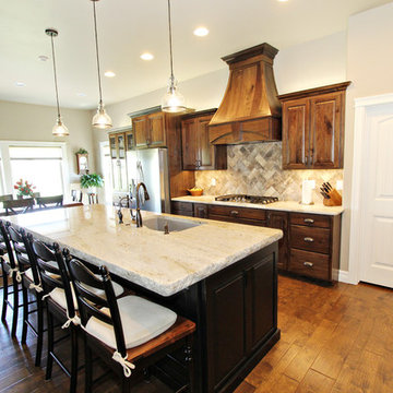 Knotty Walnut & Knotty Alder Custom Kitchen