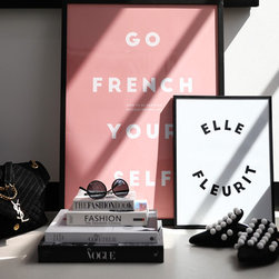 'How To Be Parisian' (blush) and 'She Blooms' in French - Prints And Posters
