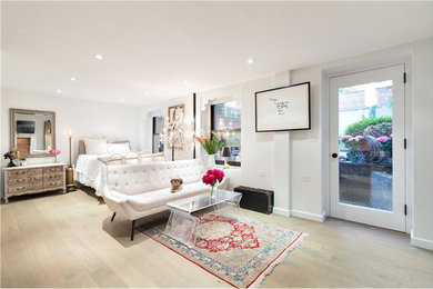 Example of a trendy bedroom design in New York