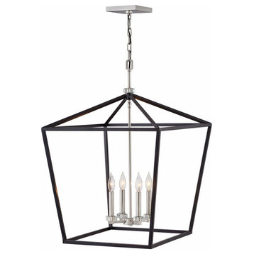 4 Light Extra Large Open Frame Chandelier in Transitional Style - 22 Inches