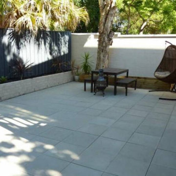 Larger concrete pavers are ideal for a budget conscious job.