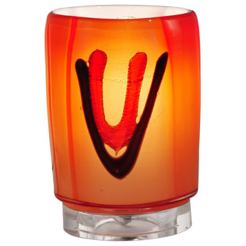 Springdale 6.75" Vicossia Hand Blown Art Glass Uplight Accent Lamp