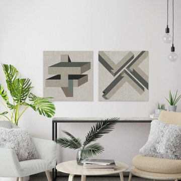 Geometric Perspective IX Diptych
