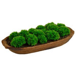 Picnic at Ascot - Decorative Moss and Planter - Great Design Element For Your Home - Artificial moss balls set in an attractive wood effect planter add a touch of class to any home or office. Crafted with meticulous attention to detail, even the planter soil adds to the realistic presentation of this dramatic arrangement.