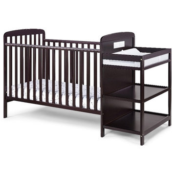 Suite Bebe Ramsey Traditional Wood Crib and Changer Combo in Espresso
