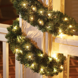 Home Accents Holiday 20 ft Per-Lit Nobel Fir Garland - Wreaths And Garlands